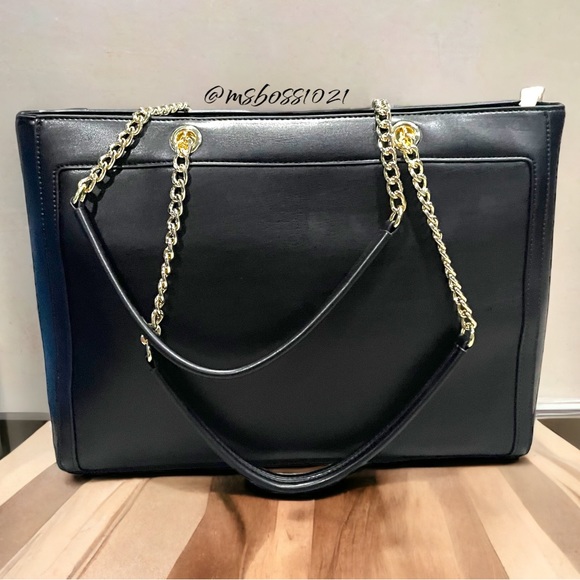 Love Moschino Studded Quilted Leather Shoulder Bag + Wallet in Black/Gold NWT - Picture 4 of 14